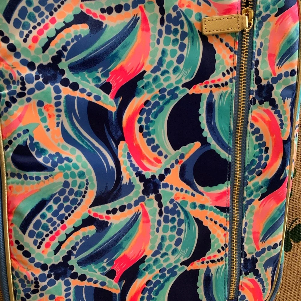 Lilly Pulitzer Navy Multicolor Laptop Sleeve - Coral, Teal & Pink Pattern
